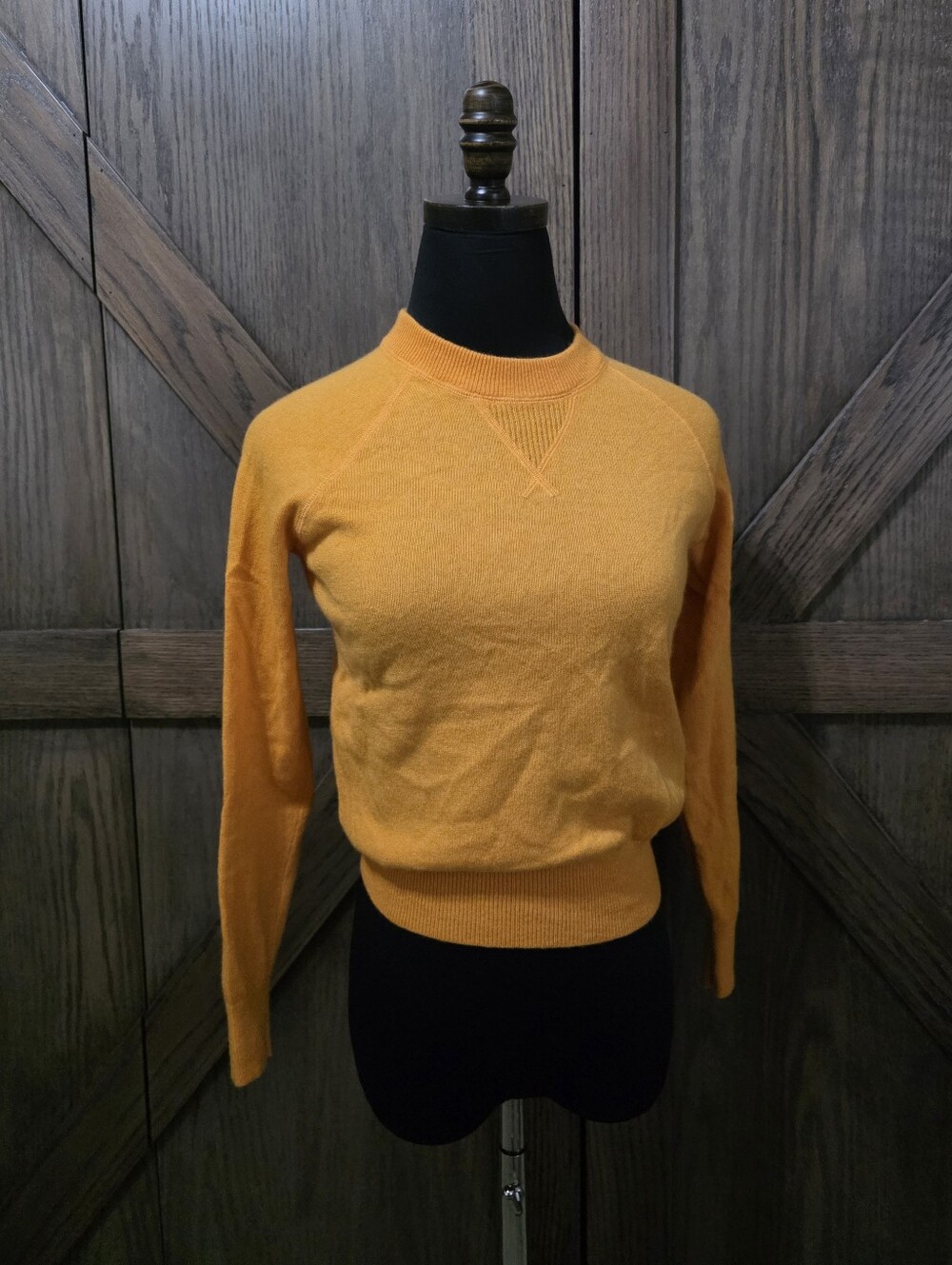 Everlane Cashmere Orange Crewneck Sweater